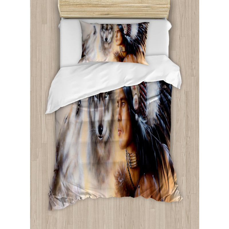 Old Feather Duvet Cover Set