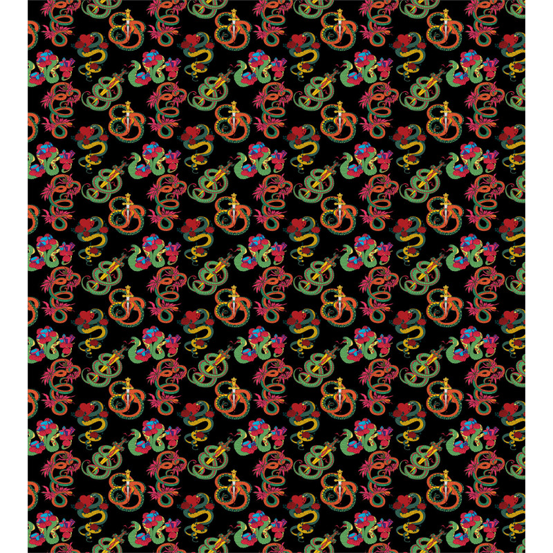 Colorful Ornamental Snakes Duvet Cover Set