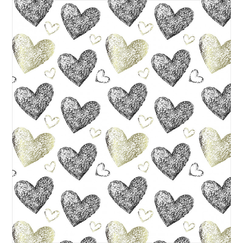 Sketched Hearts Duvet Cover Set