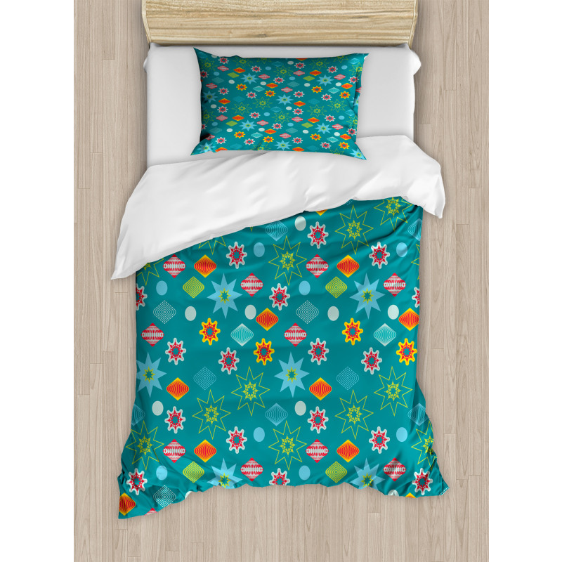 Ornate Colorful Elements Duvet Cover Set