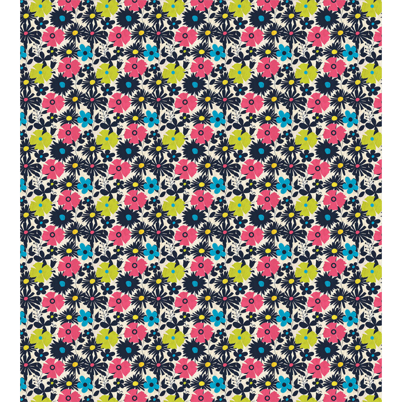 Abstract Grungy Flowers Art Duvet Cover Set