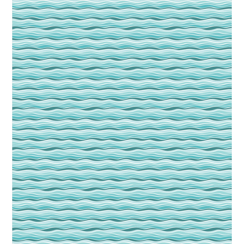 Horizontal Aquatic Waves Duvet Cover Set