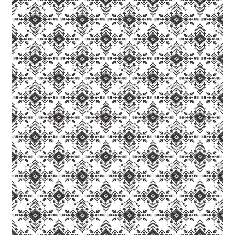 Monochrome Shapes Zigzags Duvet Cover Set
