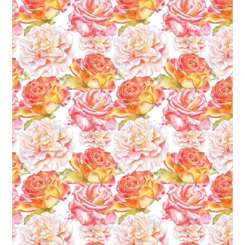 Watercolor Artwork Roses Duvet Cover Set