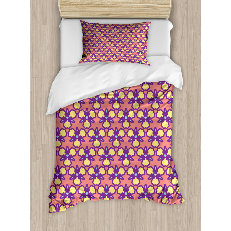 Retro Triangles Motifs Duvet Cover Set