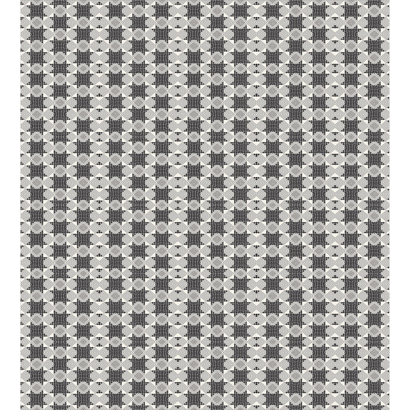 Checkered Striped Motif Duvet Cover Set