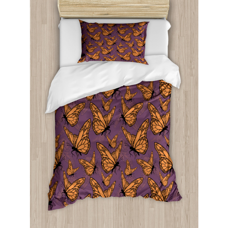 Insect with Dotted  Wings Duvet Cover Set