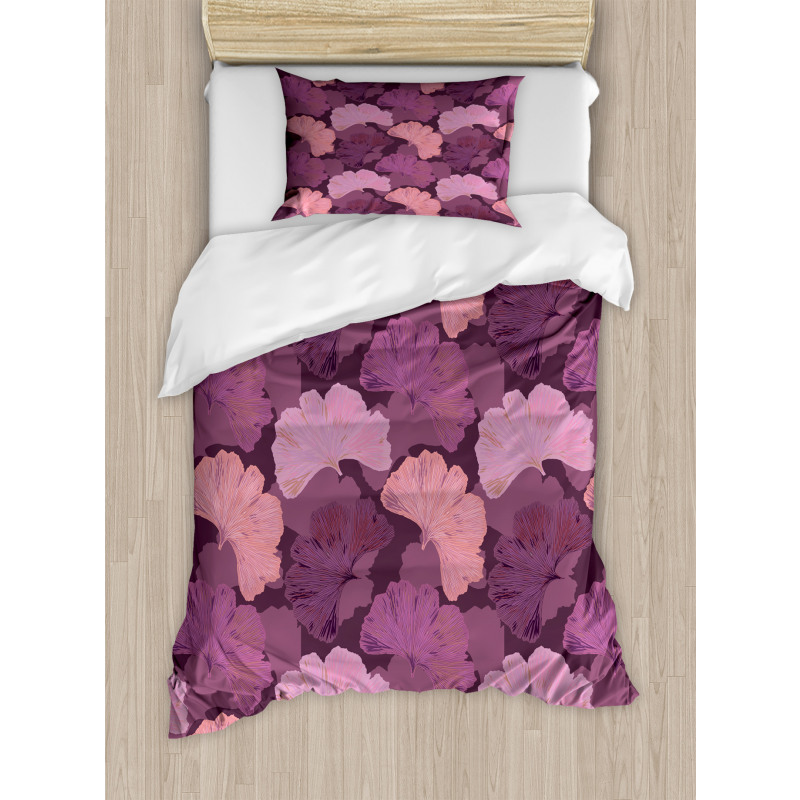 Retro Ginkgo Biloba Leaves Duvet Cover Set