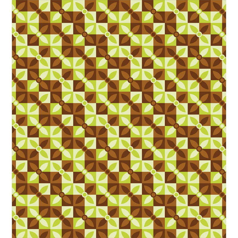 Bicolor Geometric Blossoms Duvet Cover Set