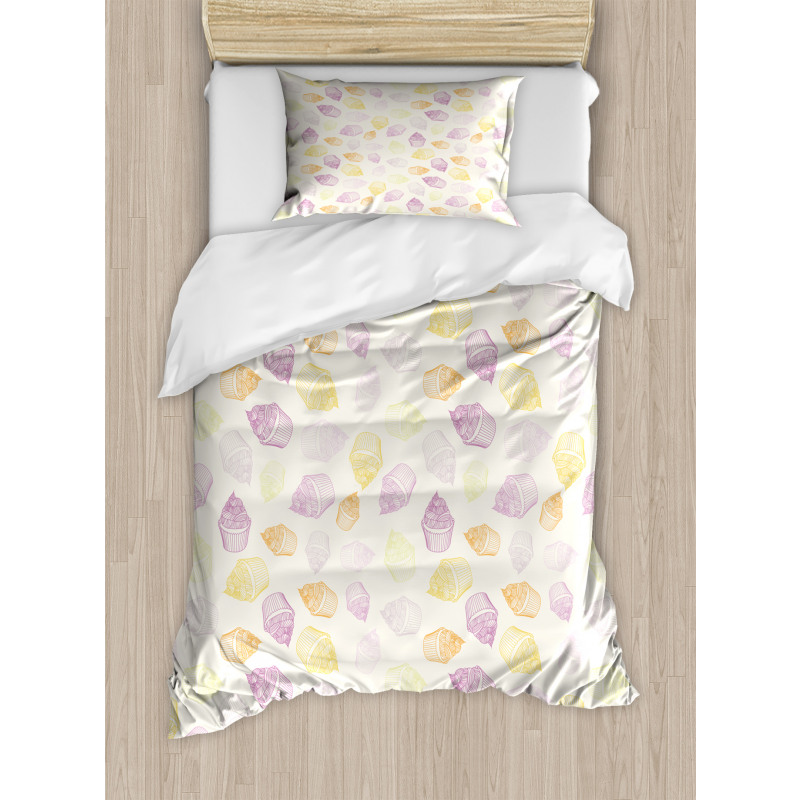 Creamy and Cupcakes Duvet Cover Set