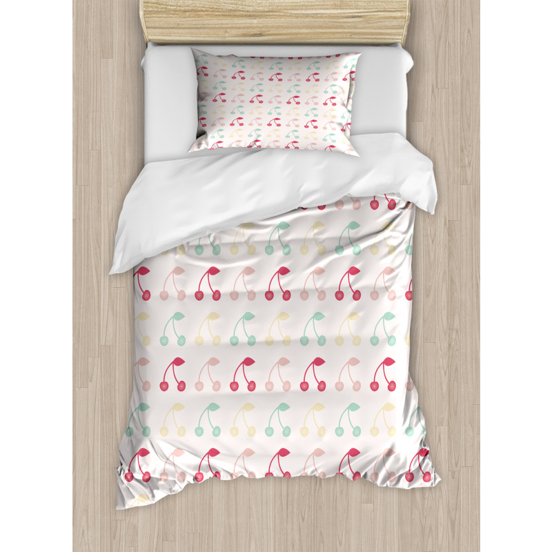 Symmetric Summer Fruit Art Duvet Cover Set