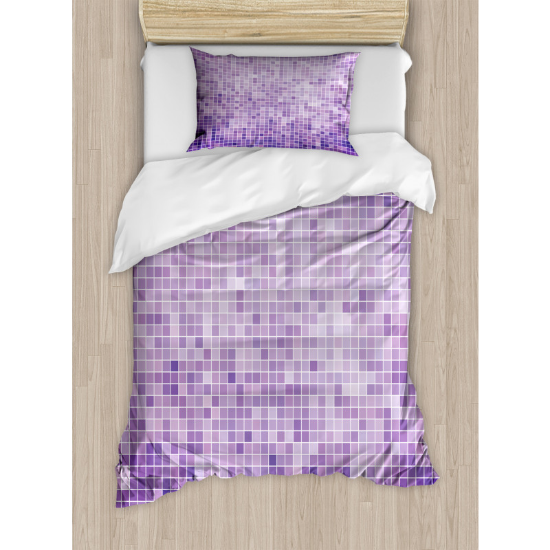 Pixel Inspired Tiny Squares Duvet Cover Set