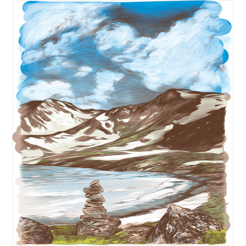 Snowy Mountains and Lake Duvet Cover Set