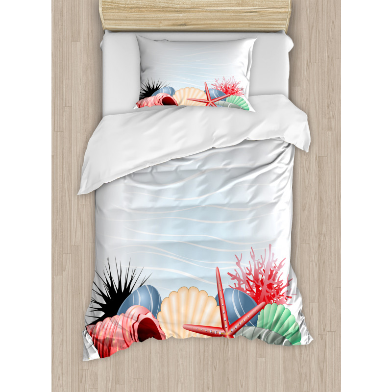 Summertime Seaside Pearl Duvet Cover Set