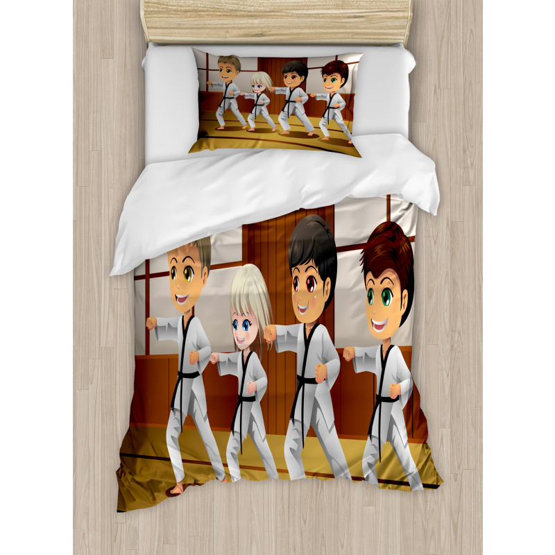 Children Dojo Practice Art Duvet Cover Set