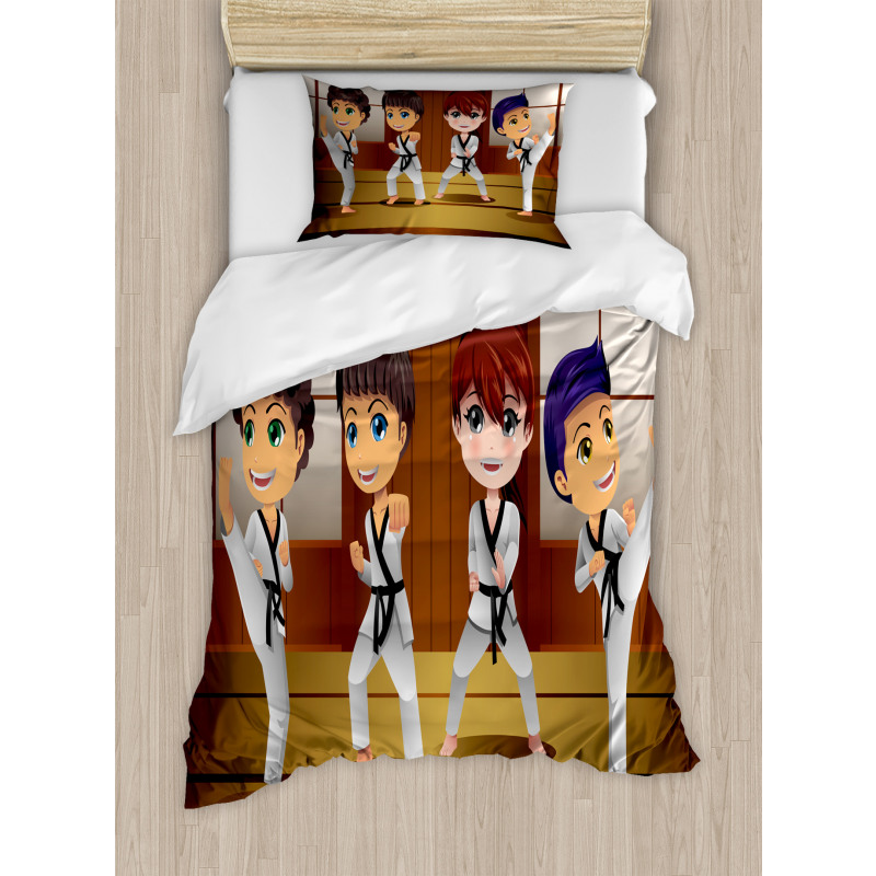 Children Martial Arts Dojo Duvet Cover Set