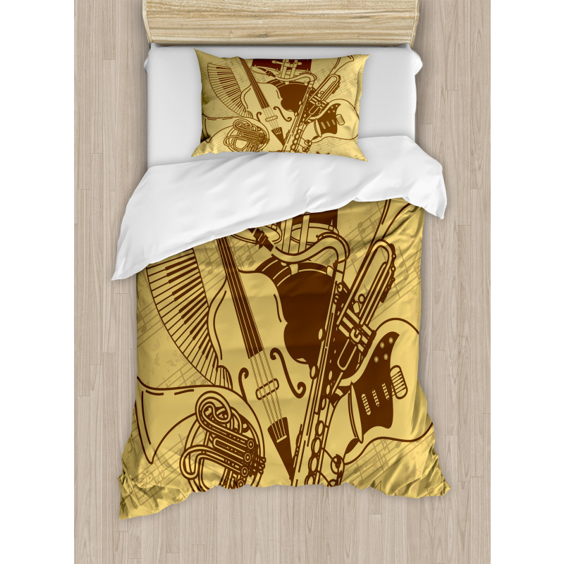 Jazz Music Equipments Duvet Cover Set