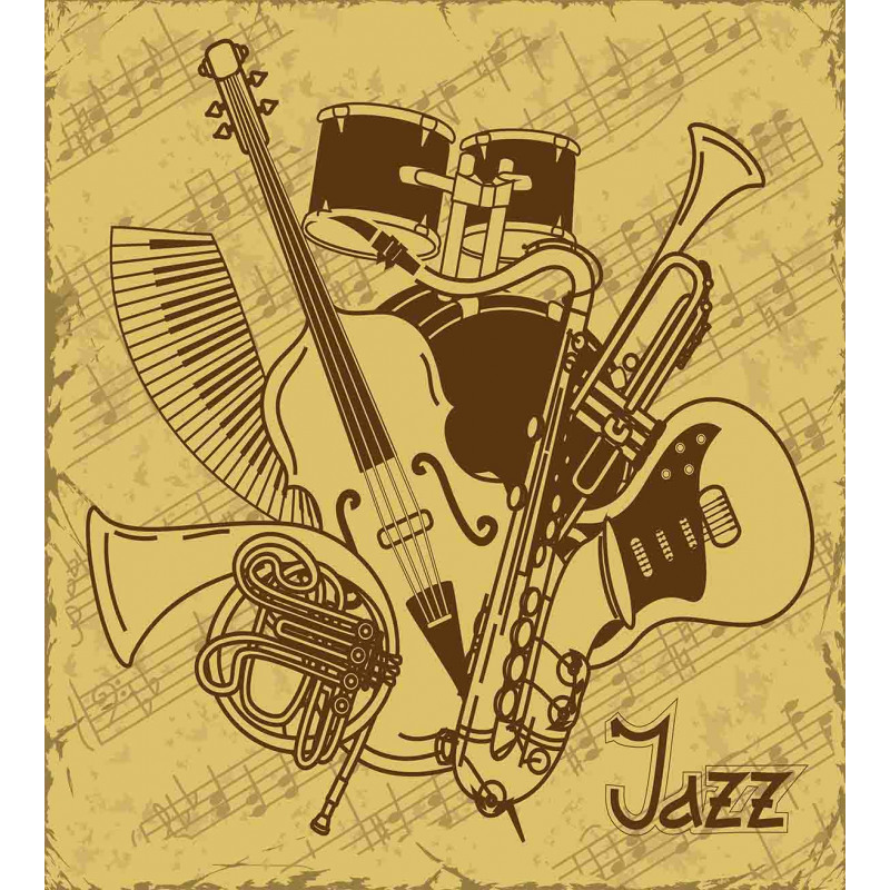 Jazz Music Equipments Duvet Cover Set
