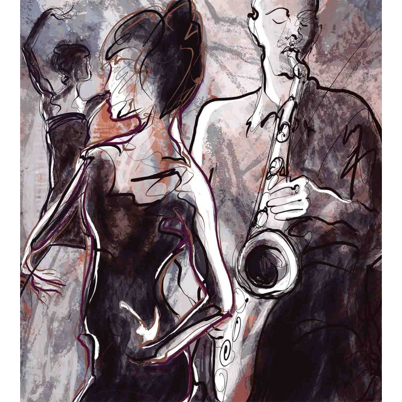 Jazz Musician Saxophone Duvet Cover Set