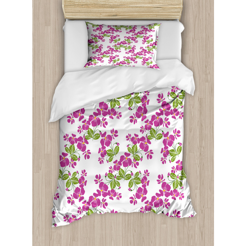 Spring Romance Flowers Bloom Duvet Cover Set