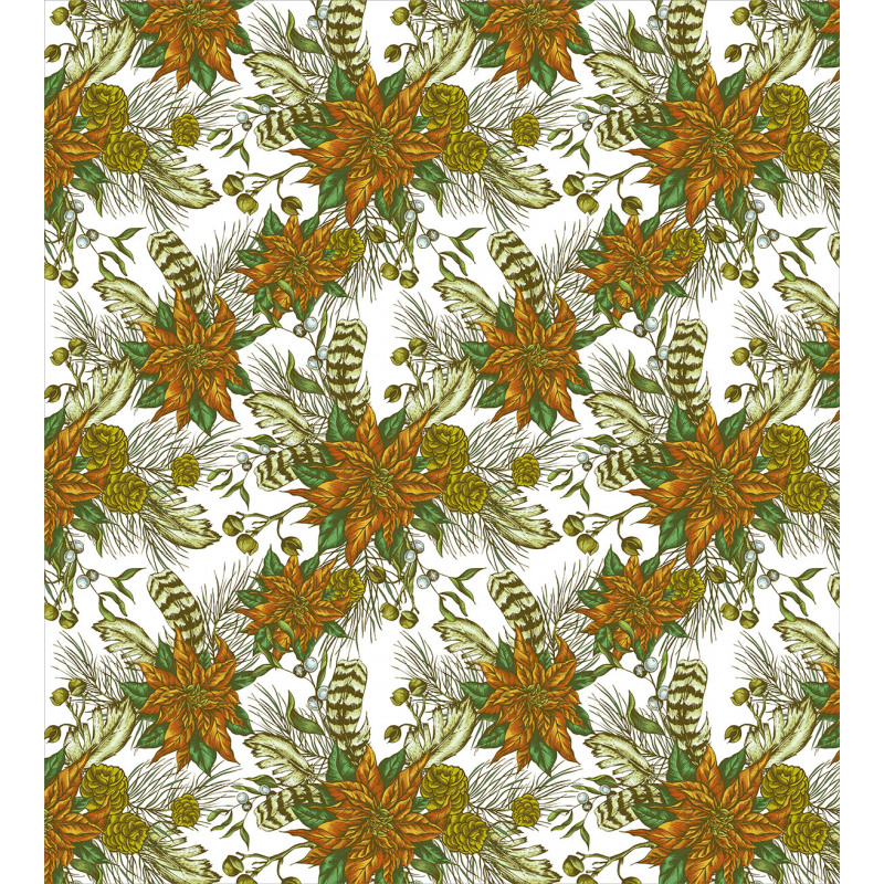 Nostalgic Flower Pine Cones Duvet Cover Set