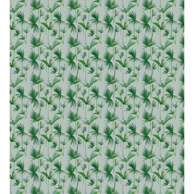 Scattered Palm Leaves Design Duvet Cover Set