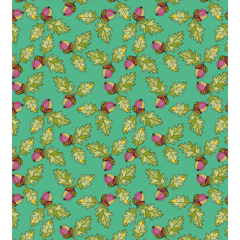 Jungle Acorns and Oak Leaves Duvet Cover Set