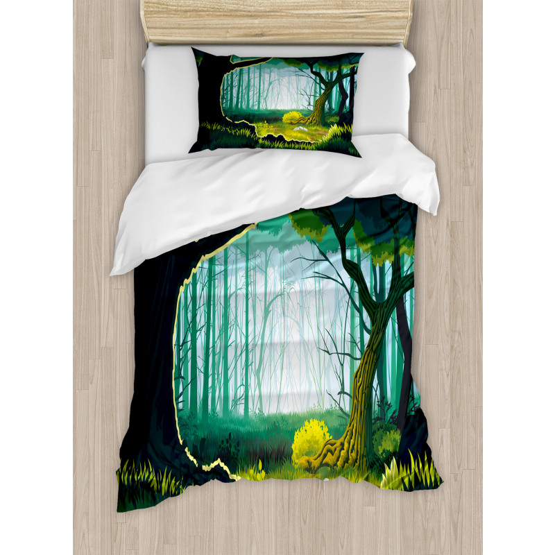 Forest View Outdoor Scene Duvet Cover Set