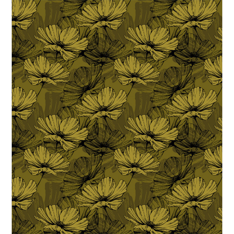 Fowers in Earth Tones Art Duvet Cover Set