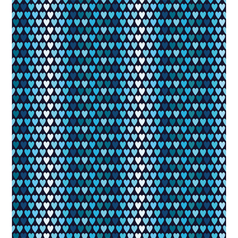 Blue Toned Heart Shapes Duvet Cover Set