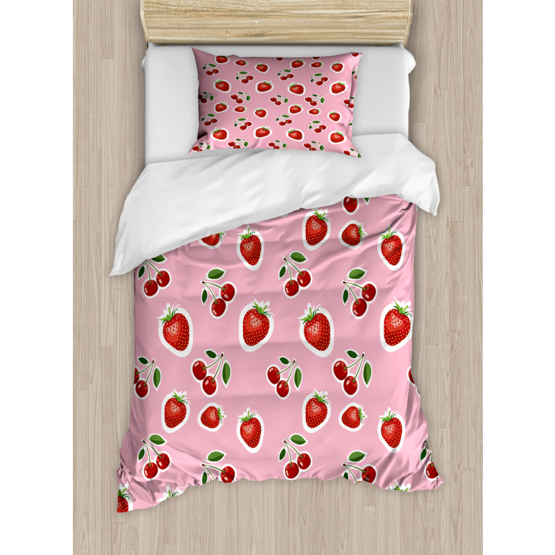 Strawberries and Cherries Duvet Cover Set