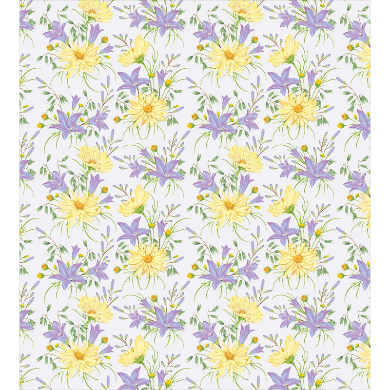 Chamomiles and Bluebells Duvet Cover Set