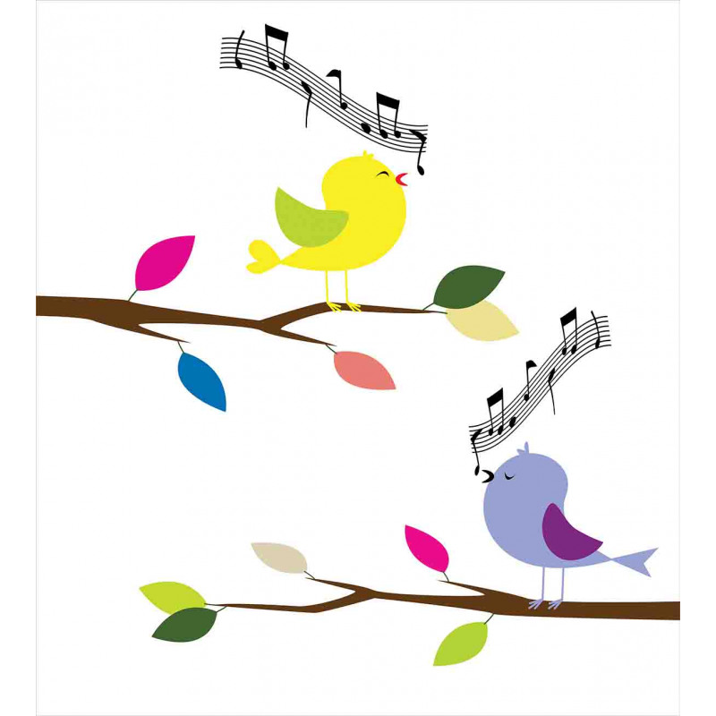 Colorful Mascots Singing Duvet Cover Set