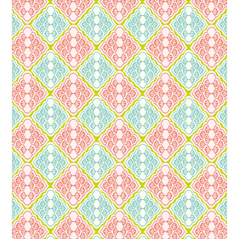 Wavy Mosaic Rhombuses Grid Duvet Cover Set