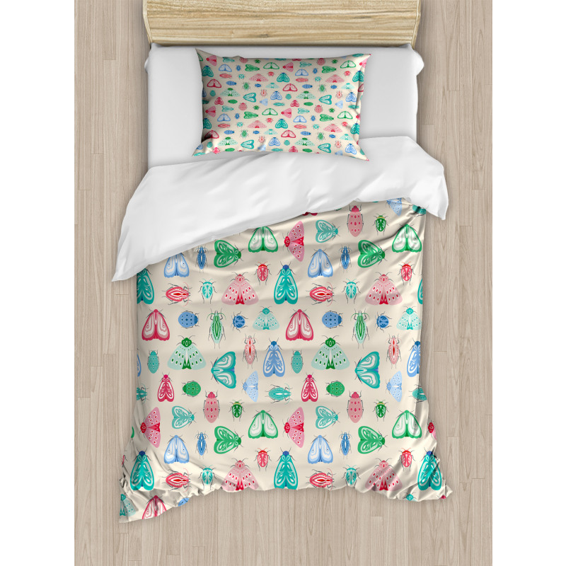 Creative Moths and Beetles Duvet Cover Set