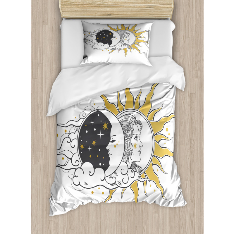 Woman Portrait in Sun Duvet Cover Set