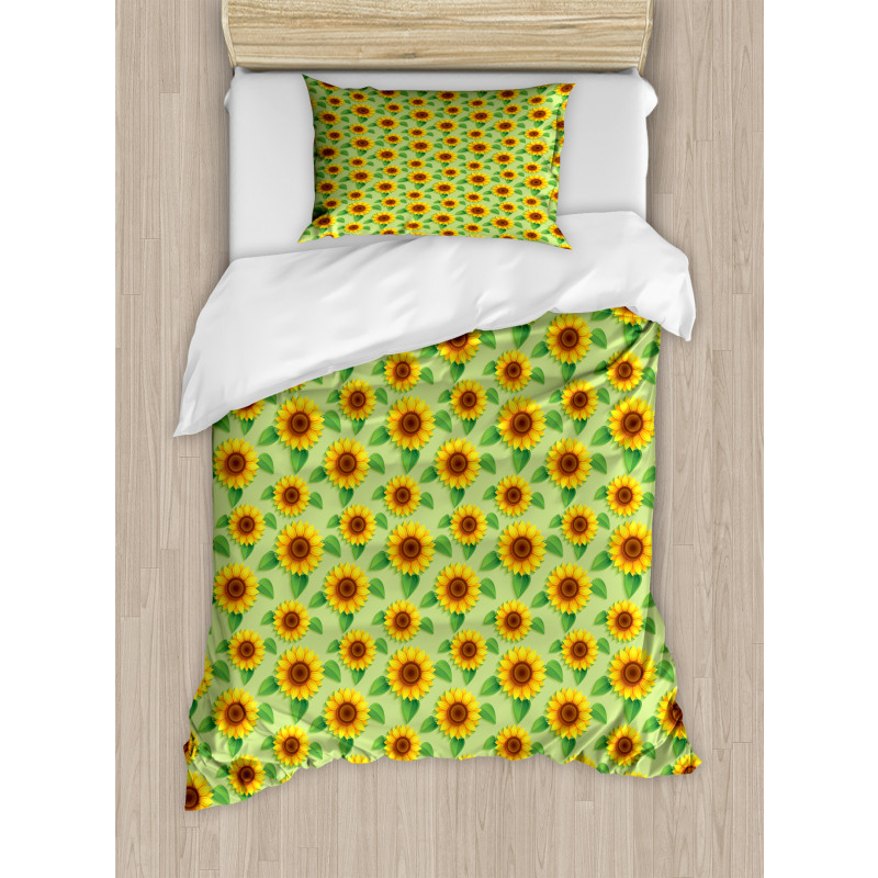 Summer Sunflowers Art Duvet Cover Set