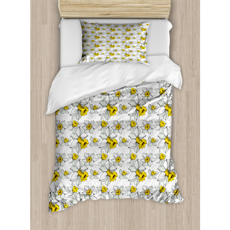 Blooming Narcissus Duvet Cover Set