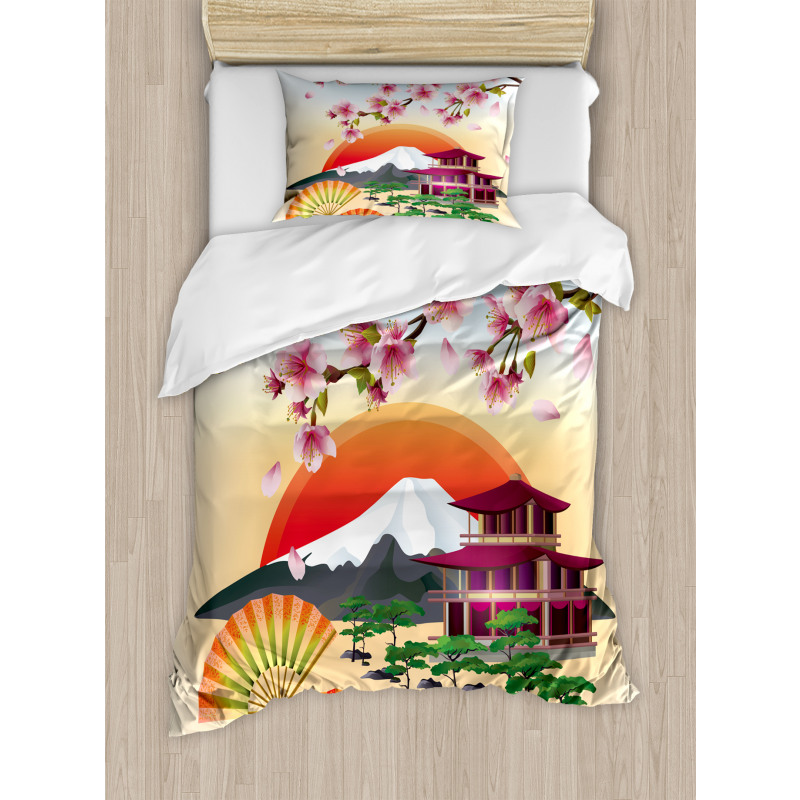 Building Sakura Sunrise Duvet Cover Set