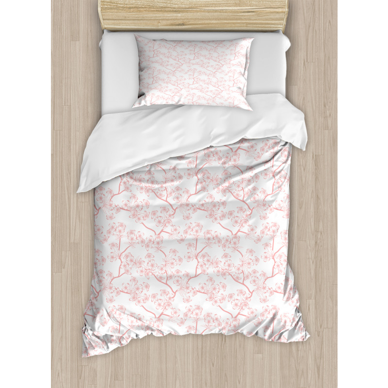 Spring Cherry Flourish Duvet Cover Set