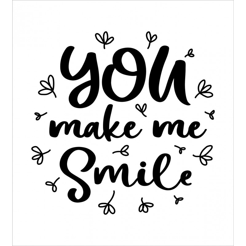 Hand Drawn You Make Me Smile Duvet Cover Set