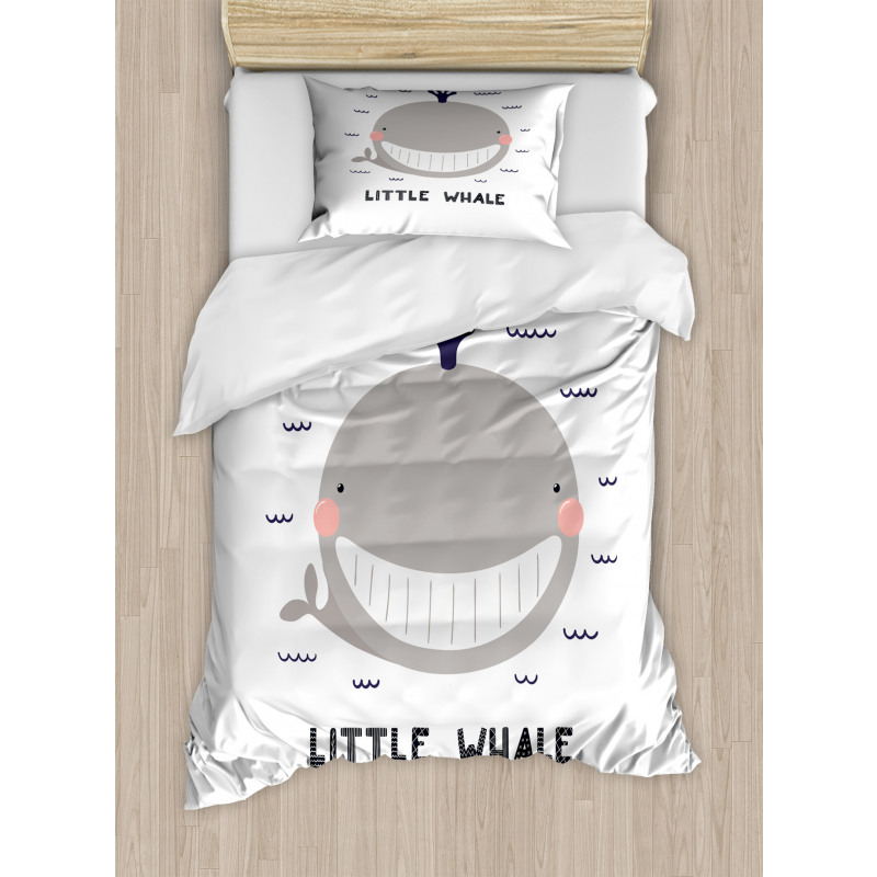 Big Mouth Little Whale Design Duvet Cover Set