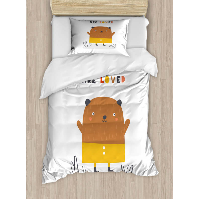 You are Loved and Doodle Bear Duvet Cover Set