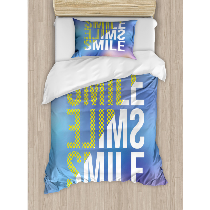 Modern Design Positive Word Duvet Cover Set