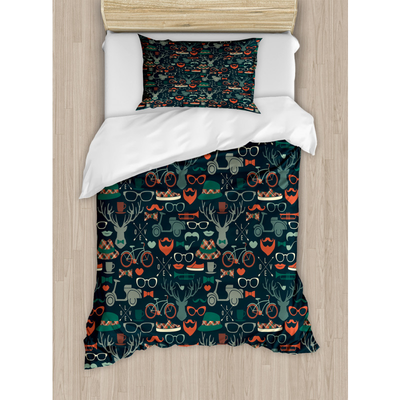 Items Caribou Moustache Duvet Cover Set