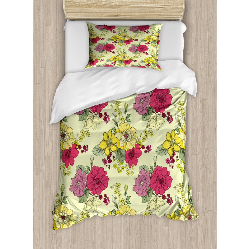 Naive Nature  Flowers Art Duvet Cover Set