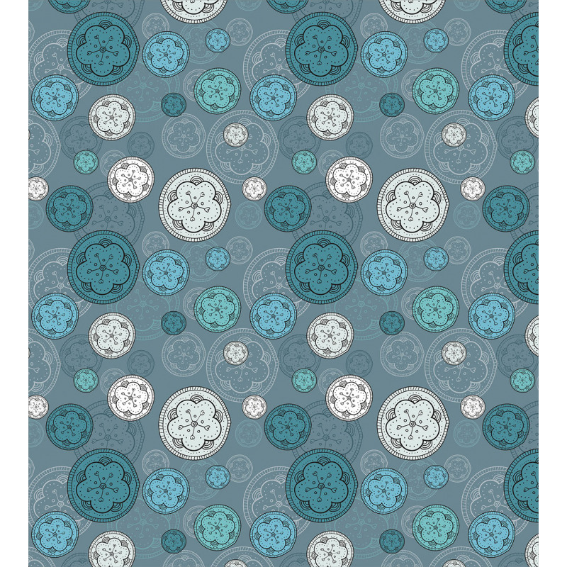 Circles Flowers Graphic Duvet Cover Set