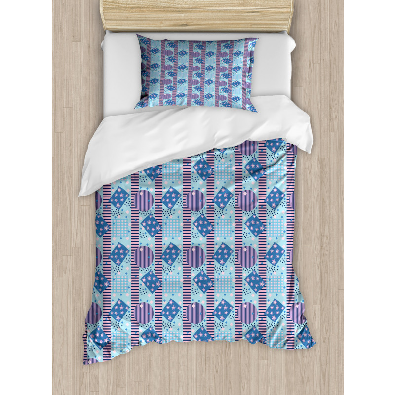 Pastel Abstract Memphis Duvet Cover Set