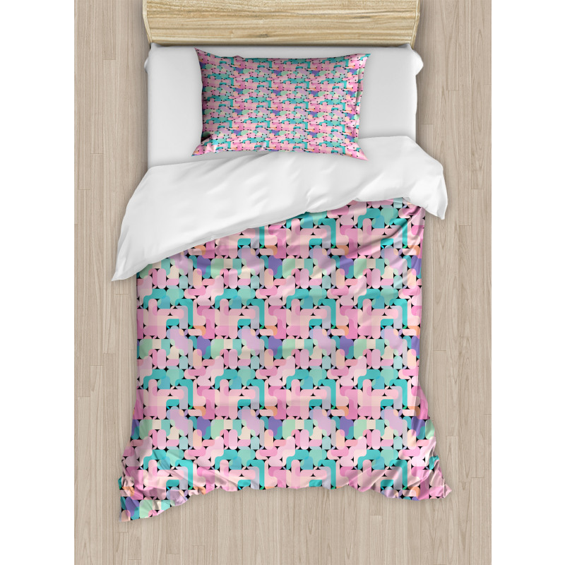 Modern Complex Polygons Duvet Cover Set