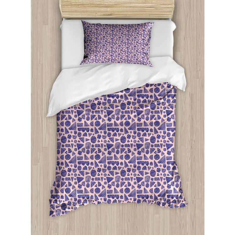 Spotted Simple Shapes Art Duvet Cover Set